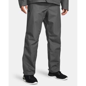 NWT Under Armour Stormproof Gray Lined Rain Pants Mens Size Small (1369255-012)
